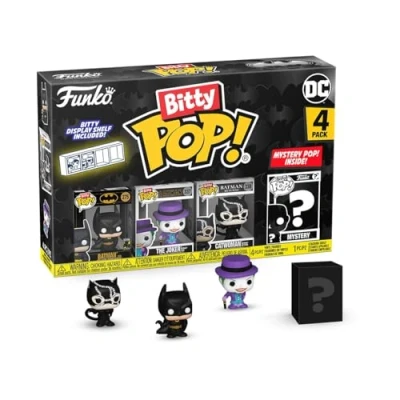 Afbeelding van Funko Bitty Pop! Batman 85th 4PK Batman™ 1989, The Joker™ Catwoman™ Returns en een mysterie minifiguur in verrassing 2,2 cm DC Comics Movies Fans