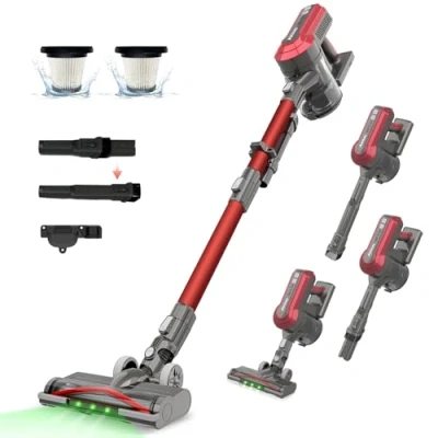 Afbeelding van Akitas V10 30 V, 450 W, 50 min, draadloze stofzuiger, handstofzuiger, licht, borstelloze digitale motor (BLDC), oplaadbare lithiumbatterij, ideaal voor tapijten en dierenharen (V10A)