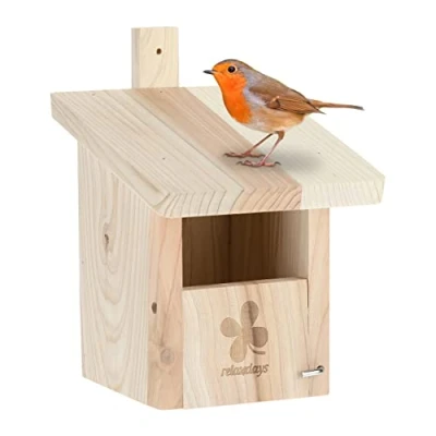 Afbeelding van nestkast hout invliegopening 65 x 95 mm roodstaart winterkoninkje