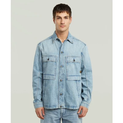 Afbeelding van GStar Overshirt Mosa Blauw jeans M