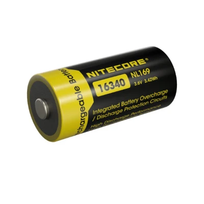 Afbeelding van Nitecore NL169 Oplaadbare 16340 Li Ion batterij 950mAh