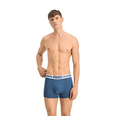 Afbeelding van 2 x Puma Boxershort Placed Logo Denim maat L