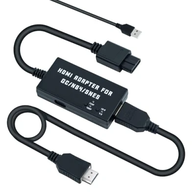 Afbeelding van Mcbazel N64 naar HDMI converter voor console N64/SNES kabel HDTV 480p/720p ondersteuning stereo audio/beeldverhouding 16:9/4:3