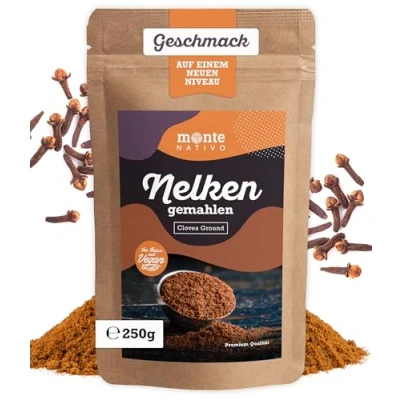 Afbeelding van Monte Nativo Gemalen kruidnagel (250 g) Ideale voor koken en bakken als kruidnagelthee of glühwein specerijen Ground Cloves
