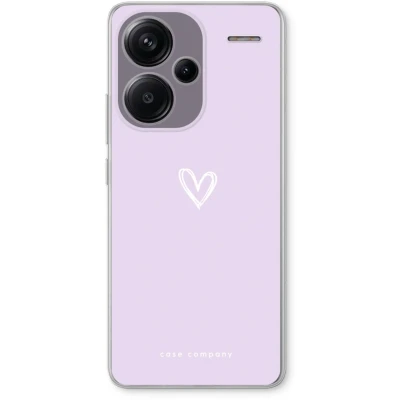 Afbeelding van Case Company® hoesje geschikt voor Xiaomi Redmi Note 13 Pro plus Klein hartje paars Soft Cover Telefoonhoesje Bescherming aan alle Kanten en Schermrand