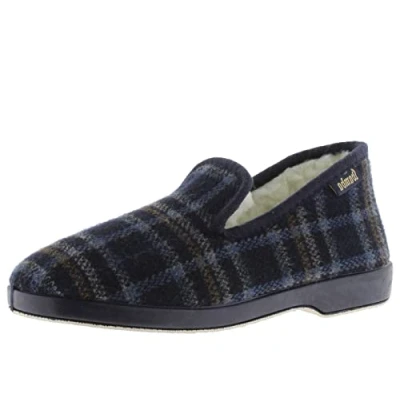 Afbeelding van Victoria 202001 MEN WAMBA comfortabele pantoffels gestreept platform heren, marino, 40 EU, marineblauw