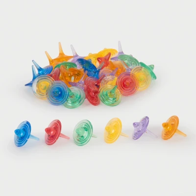 Afbeelding van tickit® Transparante Kleuren Spinners Verpakking van 36