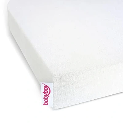 Afbeelding van babybay Deluxe jersey hoeslaken geschikt voor het originele model, gebroken wit, 81 x 43 cm (1 stuk)