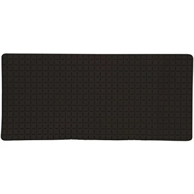 Afbeelding van MSV Douche/bad anti slip mat badkamer rubber zwart 76 x 36 cm met zuignappen