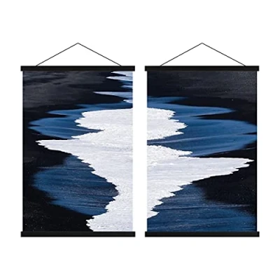 Afbeelding van Sanauto A3 posterlijst, magnetisch, hout, poster, ophanging, lijst, foto&#039;s, fotolijst, 30 x 40 cm, 45 cm (30 zwart, 2 verpakkingen)