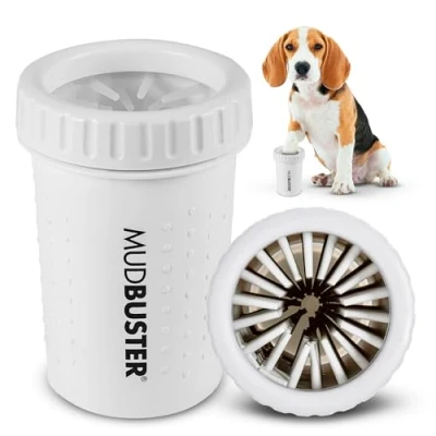 Afbeelding van Dexas MudBuster Draagbare pootreiniger voor honden, maat M, helder wit Special Edition