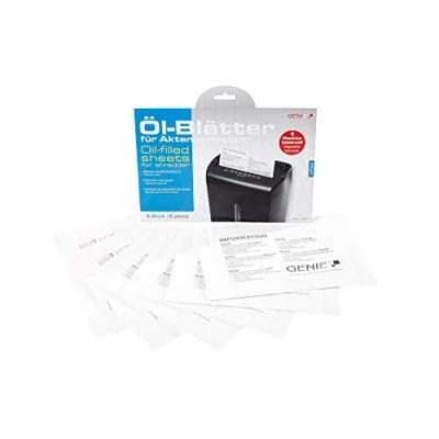 Afbeelding van Genie 6 delige onderhoudsset (oliepapier en reinigingsset voor papiervernietiger, geschikt alle soorten snijden, apparaten, fabrikant)