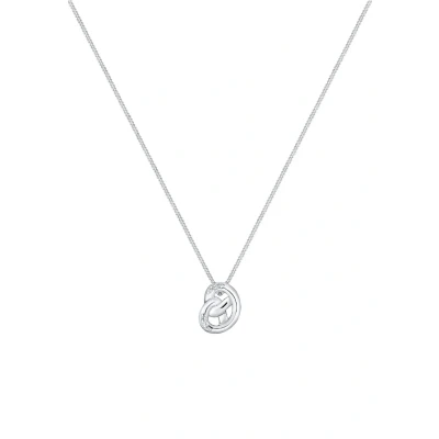Afbeelding van Elli Basic Pretzel Ketting, Dames, Maat: 45, Silberfarben