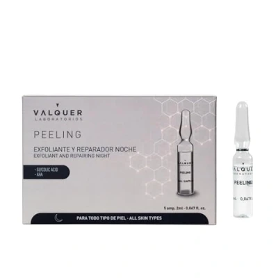 Afbeelding van Valquer Laboratorios gezichtspeeling flacons. Gezichtsserum. Afschilfering en reparatie &#039;s nachts. Alle huidtypes. Met glycolzuur Aha. Scrub Face 5 eenheden X 2 ml,