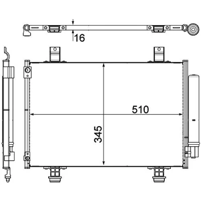 Afbeelding van MAHLE ORIGINAL AC 456 000P Condensor Airco Met droger 510 SUZUKI: SWIFT 3