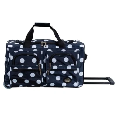 Afbeelding van Rockland Sporttas met wieltjes, BlackDot, Melbourne Uittrekbare hardcase koffer zwenkwielen