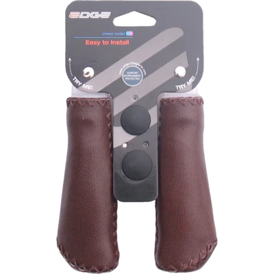 Afbeelding van Handvatset Edge Leer mat Donkerbruin 2*135 mm (op kaart verpakt)