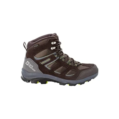 Afbeelding van Jack Wolfskin VOJO Texapore MID Veterboots, Heren, Maat: 45.5, Dark brown/lime Veloursleer