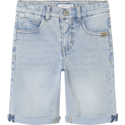 Afbeelding van NAME IT NKMTHEO XSL DNM L SHORTS 6622 CL NOOS Jongens Broek Light Blue Bleached Denim