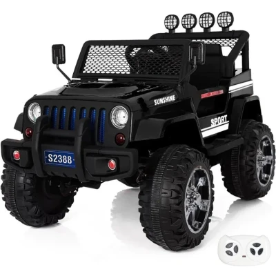 Afbeelding van Monster Jeep Elektrische Kinderauto Zwart