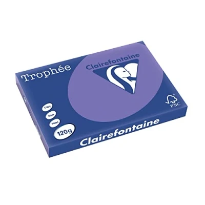 Afbeelding van Clairefontaine Trophée Intens, Gekleurd Papier, A3, 120 G, 250 Vel, Violet Papier