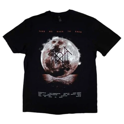 Afbeelding van Rock Off officially licensed products Sleep Token rood wolk logo T shirt, zwart.