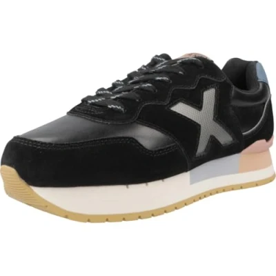 Afbeelding van Munich DASH SKY Sneakers laag, Dames, Maat: 36, Black Leer/ synthetisch