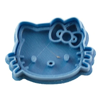 Afbeelding van Cuticuter Kids Hello Kitty uitsteekvorm van kunststof, blauw, 8 x 7 1,5 cm