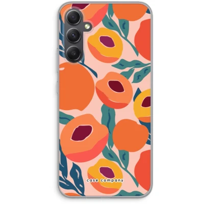Afbeelding van Case Company® hoesje geschikt voor Samsung Galaxy A34 Perzik Soft Cover Telefoonhoesje Bescherming aan alle Kanten en Schermrand