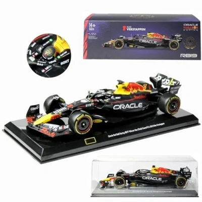 Afbeelding van HTLNUZD Bburago 2023 1/24 R19#1 F1 legering racing voor RedBull Team RB19#1 Verstappen volwassenen gegoten voertuigen modelauto collectie