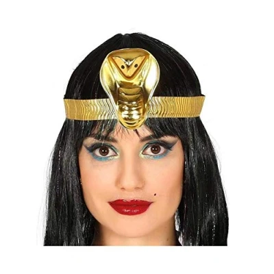 Afbeelding van Fiestas Guirca Verkleed haarband Cleopatra goud Egypte thema party Carnaval diadeem