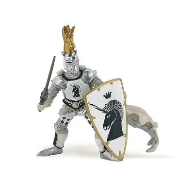 Image de Papo Maître des Armes cimier Licorne Le Monde Medieval Animaux Figurine, 39915, Multicolore