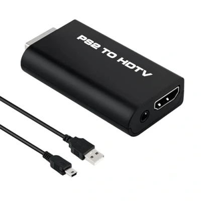 Afbeelding van Mcbazel Adaptateur audio Vidéo PS2 à HDMI Convertisseur avec sortie 3.5mm pour téléviseur
