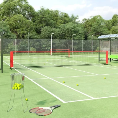 Afbeelding van Tennisnet 600X100X87 Cm Polyester Zwart En Rood