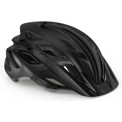 Afbeelding van MET Veleno Fietshelm Mannen &amp; Vrouwen Mountainbike Volwassenen Elektrische Fiets Stadsfiets Maat L (58 61cm) Black Matt Glossy (Zwart)