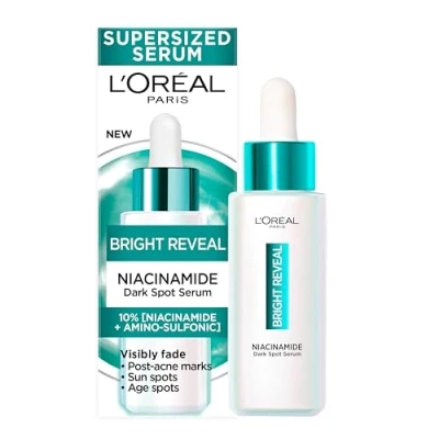 Image de L&#039;Oréal Paris Sérum Anti Taches Enrichi en Niacinamide Soin Exfoliant &amp; Unifiant Pour Tous Types de Peau Bright Reveal Format XL 50 ml