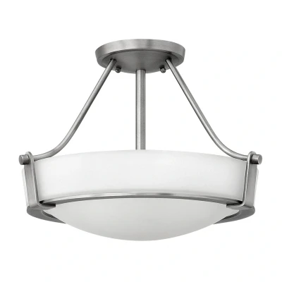 Afbeelding van Plafondlamp Hathaway met afstand, nikkel Ø 41 cm