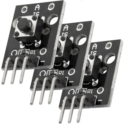 Afbeelding van AZDelivery 3 x KY 004 Druktoets Module Sensorknop Hoofdschakelaar Sleutelschakelaar compatibel met Arduino Inclusief E Book!
