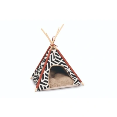 Afbeelding van Bz katten tipi tent vigo zwart/wit 50x50x70 cm