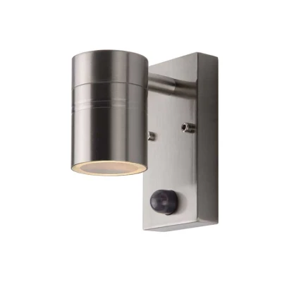 Afbeelding van Lucide ARNE LED Wandspot Buiten Ø 6,3 cm GU10 1x5W 2700K IP44 Mat chroom