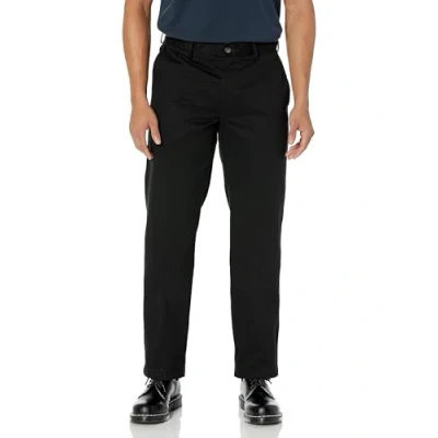 Image de Amazon Essentials Pantalon chino infroissable à devant plat pour homme (disponible en grande taille large), noir, 81,3 x 86,4 cm (l L)