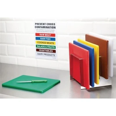 Image de Planche à découper Polyéthylène rouge 229 x 305 Hygiplas