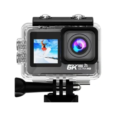 Afbeelding van Lipa AT M82TR 6K actioncamera IPS Wifi Action camera waterdicht Nachtvisie Sony IMX sensor 21 accessoires resolutie Dual Screen SD tot 256 GB Remote 30 FPS EIS +SD 16 Alternatief GoPro