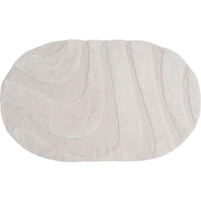 Afbeelding van Veer Carpets Badmat Beau Creme Ovaal 60 x 100 cm