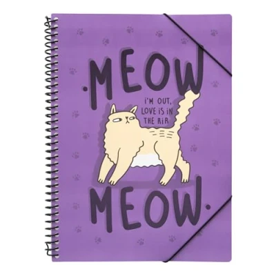 Afbeelding van Grupo Erik A4 Meow Cats zichthouder voor 30 weergaven, kattenmap, tijdschriftenhouder