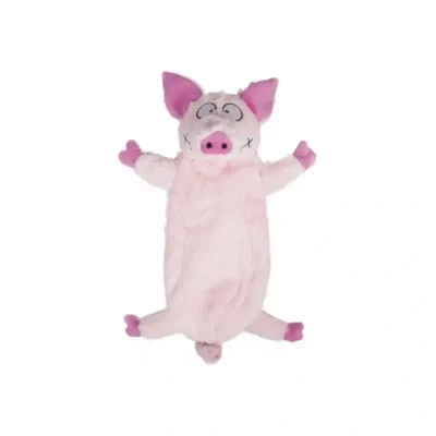 Afbeelding van Flamingo Pluche Boerderijdier Varken Hondenspeelgoed 26 cm Roze