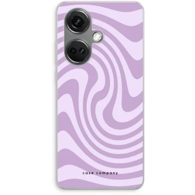 Afbeelding van Case Company® hoesje geschikt voor OnePlus Nord CE 3 Swirl Paars Soft Cover Telefoonhoesje Bescherming aan alle Kanten en Schermrand