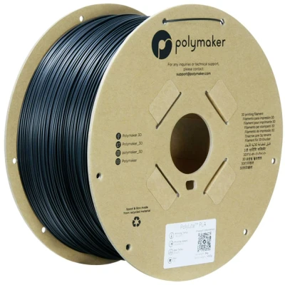 Afbeelding van Polymaker PA02037 PolyLite PLA Filament True Black 1.75 mm / 3kg kunststof Hoge stijfheid, treksterkte 3000 Zwart PolyLite™