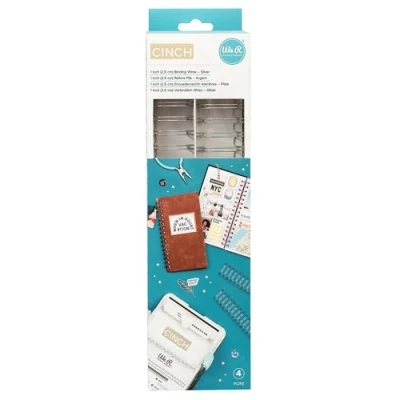 Afbeelding van We R Makers cinch wires 1&quot; 4 pk silver