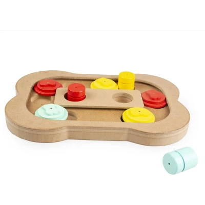 Afbeelding van Duvoplus Speelgoed Voor Dieren Hond Slide `n Snack Puzzle Been 28x19x2,5cm Meerkleurig 1st